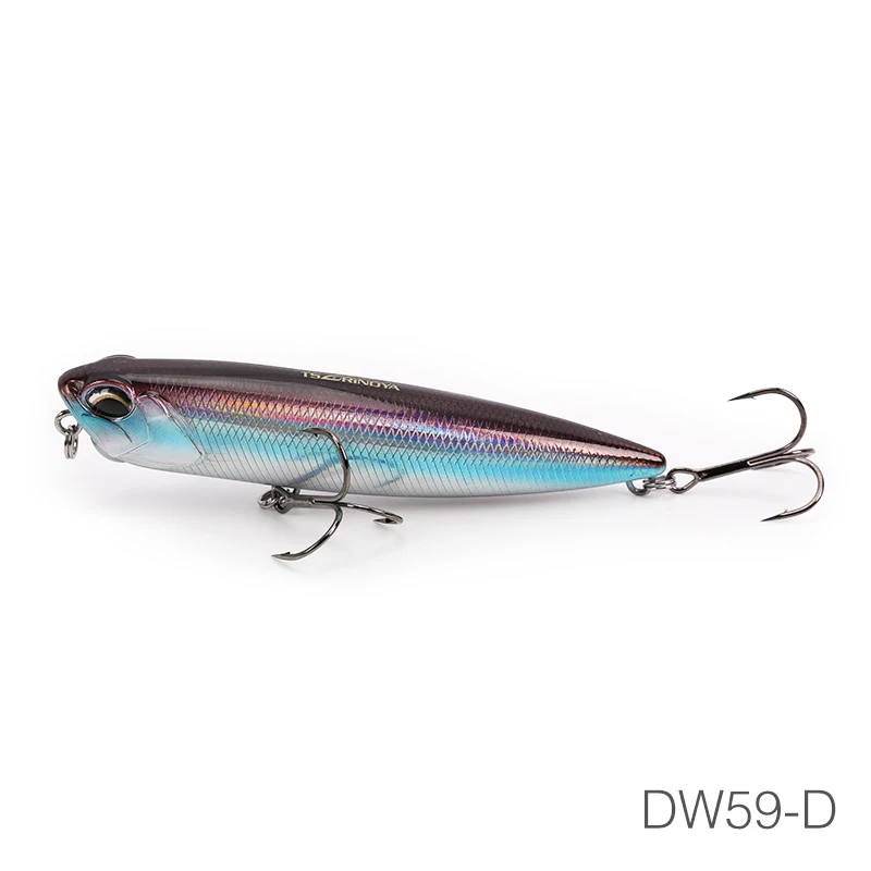 TSURINOYA для рыбалки приманки DW59 Topwater воды карандаш z-образный жесткая приманка 85 мм 10,5g искусственных поплавок-приманка 5 цветов - Цвет: DW59-D