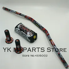 Руль 1-1/" мотоцикл жира бары 28 мм Низкий Бар и про захваты для CRF KTM грязи KLX ПИТ велосипеды Кросса ATV