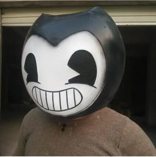 

Halloween Cosplay Mask Bar Dance Party Plays Game Bandi with Ink Machine Headgear Latex Bundi Mask