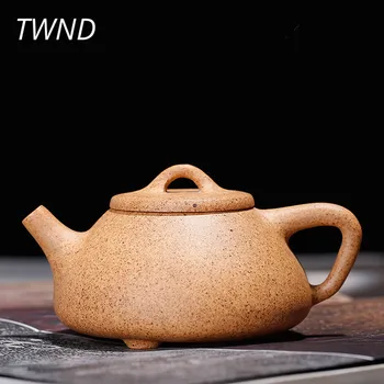 

240CC Purple clay shi piao teapot pottery handmade kettle certificate pot gift box