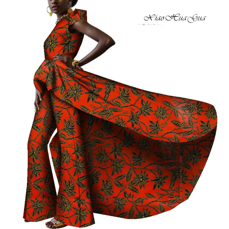 Комплект из 2 предметов в африканском стиле, топ и штаны для женщин, женское платье в пол+ широкие брюки в африканском стиле, одежда wy4595 - Цвет: 5