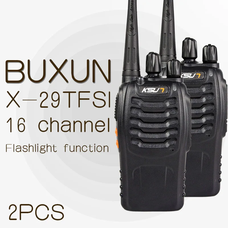 2 шт. KSUN X-29TFSI портативная рация 5 Вт ручной Pofung UHF 5 Вт 400-470 МГц 16CH двухсторонний портативный любительский радиопередатчик