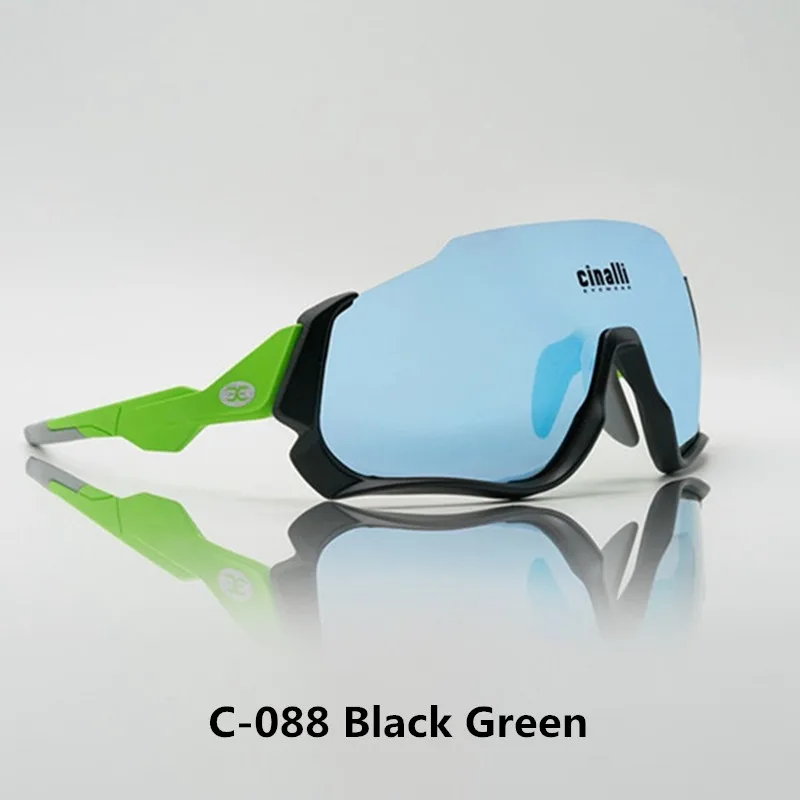 C-088 Black Green Naga siren cinali C-088 велосипедные гоночные уличные спортивные очки Защита TR90 оправа для очков с поляризованными линзами - Цвет: C-088 Black Green
