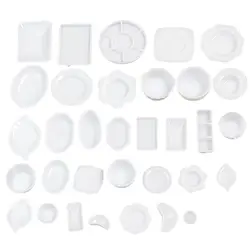 33 шт./компл. кукольный домик миниатюрная посуда пластиковая пластина набор тарелок мини еда пластиковая посуда Модель Набор
