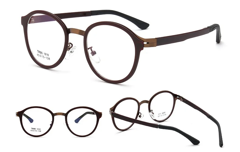 

Ultem Round Women Myopia Glasses Tungsten Titanium Ultra Light Men Eyeglasses Frame High Quality Vintage Eyewear Accessories