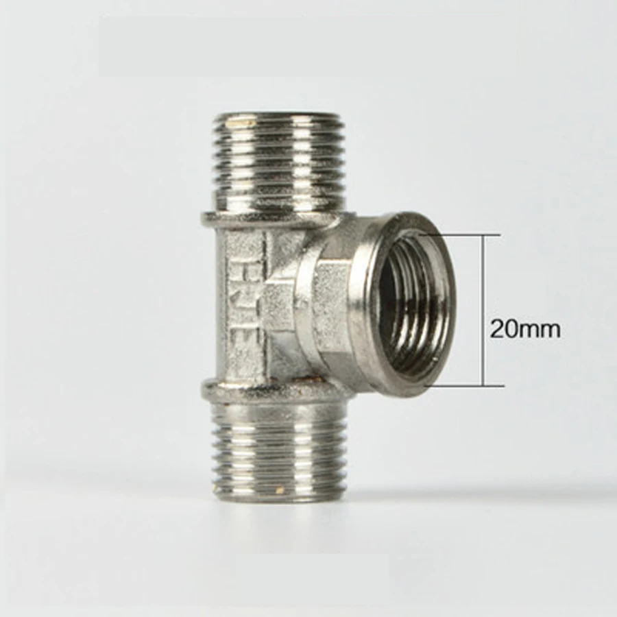 

DN15 1/2" BSP male-Female-Male Tee 201 Stainless Steel Pipe Fitting Connector Coupling Adapter