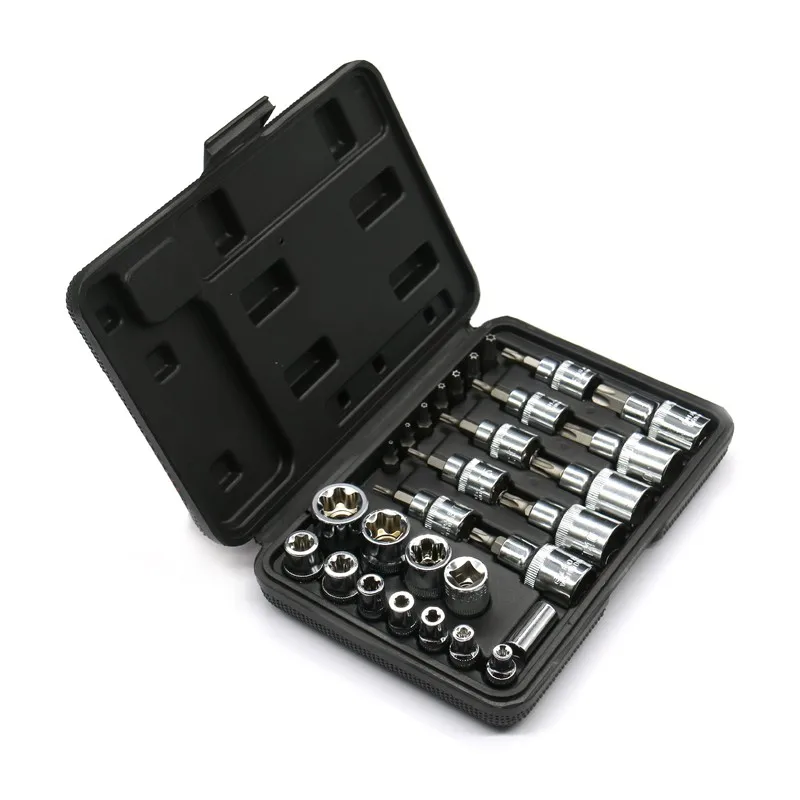 

30pcs Star Male Female Sockets Torx Bit E & T Ratchet Socket Wrench Head And Torx Star Socket Set Auto Repair Tools