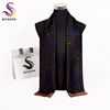 [BYSIFA] New Brand Business Men Scarves Fall Winter Fashion Male Long Silk Scarf Cravat Casual Black Men Neck Scarf 170*30cm ► Photo 1/5