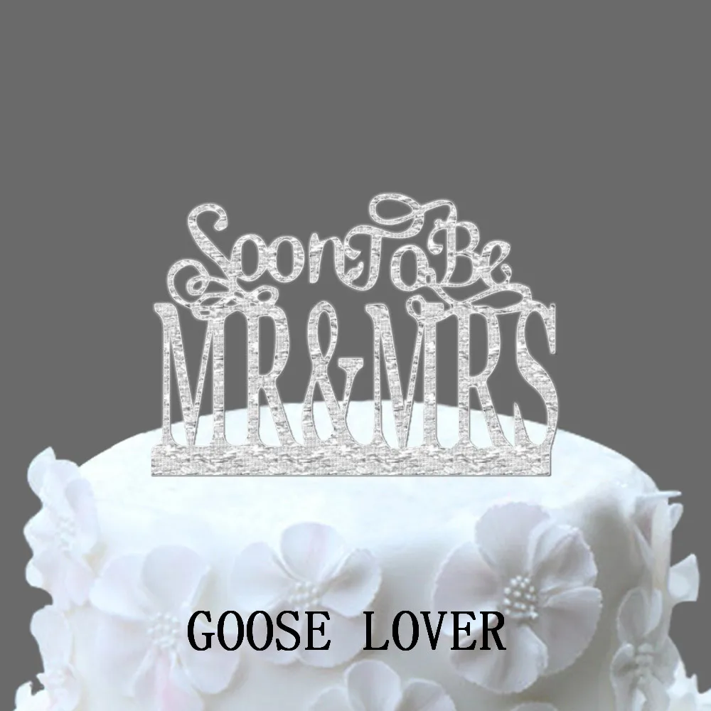 Soon To Be Mr And Mrs Cake Topper, Wedding Cake Topper, Acrylic Cake
