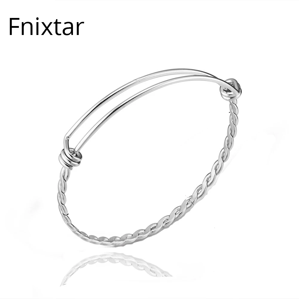 Fnixtar никогда не выцветает поворот 316L регулируемый браслет и DIY браслеты из