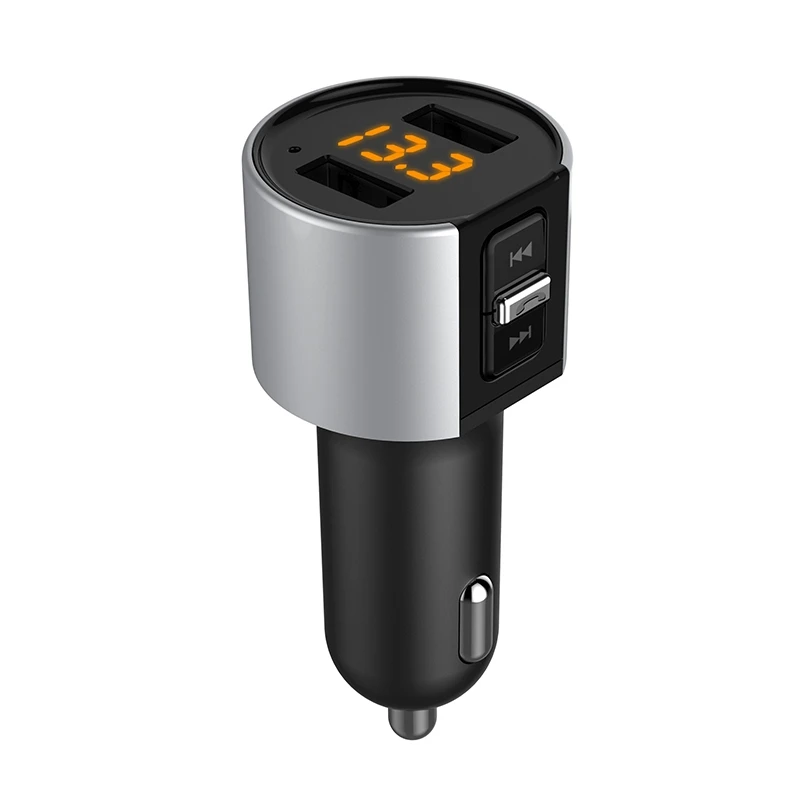 VicTsing FM Bluetooth Transmitter Wireless Radio Adapter MP3 Player & Dual USB Charger with A2DP Function Audio System           (21)