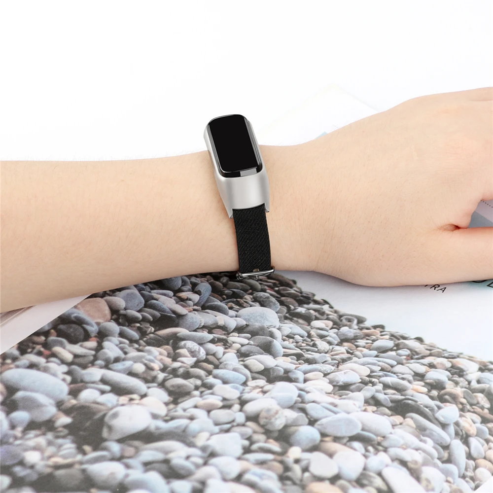 Сменный Браслет ремешок для samsung Galaxy Fit-e смарт-браслет холщовый ремешок для часов браслет из нержавеющей стали с пряжкой спортивные ремешки