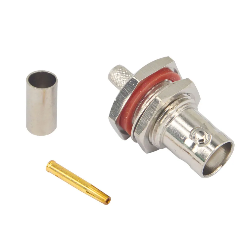 100 Pieces BNC female crimp RF connector BNC female crimp Jack for RG58