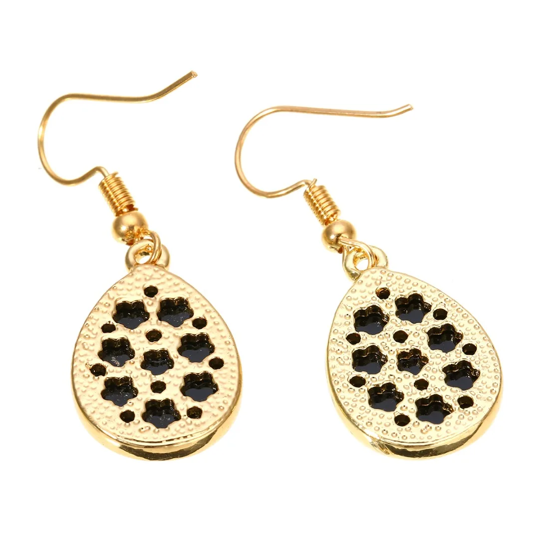 Women Druzy Crystals Teardrop Dangle Earrings Colorful Waterdrop Earrings Simple Drusy Jewelry Femme Brincos 5 Colors