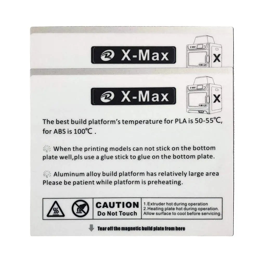

Bed Sticker for QIDI TECH X-max 3D Printer: 1pcs kit
