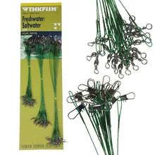 60 шт./компл. 15 см, 20 см, 25 см рыболовная леска приманки проводной поводок для отслеживания с поворотным анти-укус Синий Рыбалка провода