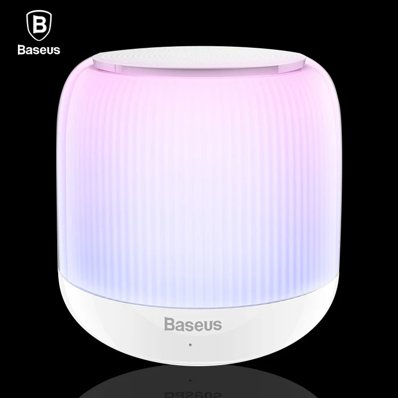 

BaseusLED Portable Bluetooth Speaker Original Baseus Mini wireless 3D Stereo Hands Free Subwoofer Speaker With TF Card Audio USB