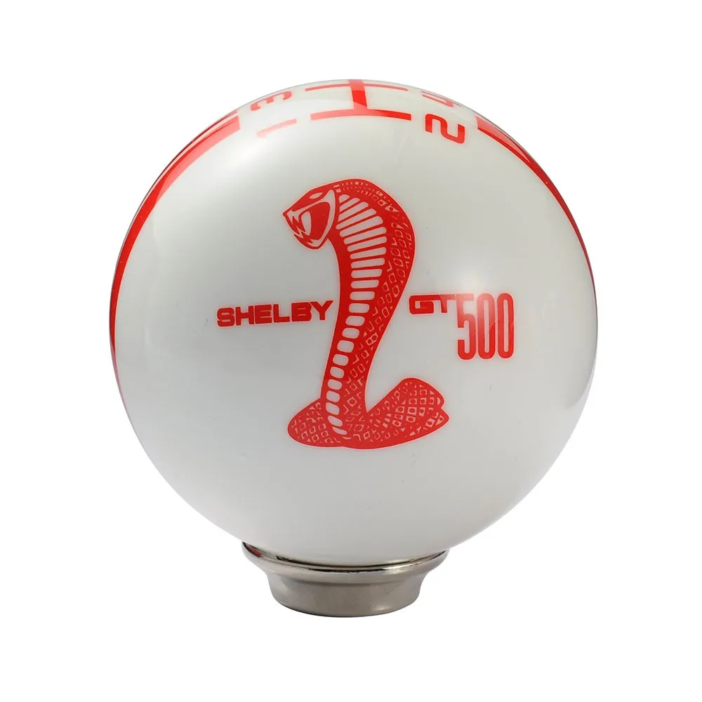 1 Pcs Red With White Color Shift Knob 5 Speed Resin Material Gear Shift