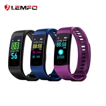 LEMFO IPS Color Screen Sport Fitness Bracelet Support Pedometer Heart Rate Monitor Blood Presure Blood Oxygen PK Mi Band 3