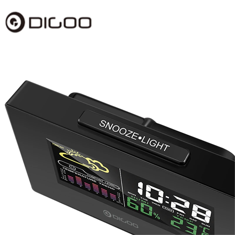 Digoo DG C3 беспроводной цветной с подсветкой USB гигрометр термометр Прогноз погоды