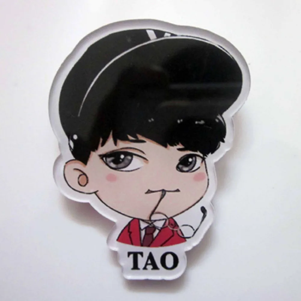 

12 Members Brooch CHEN.SUHO.KAI.LUHAN.XIUMIN.BAEKHYUN Popular Super Star Men Acrylic Brooch Cartoon Popular Badge
