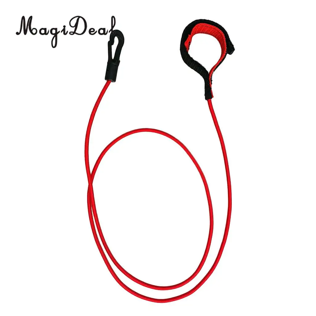 Heavy Duty 40 inch Stretch Paddle Leash Fishing Rod Holder Safety Lanyard for Kayak / Canoe / Boat / Surf / SUP Board
