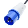 IEC 60309 332P6 to Schuko CEE7/7 Outlet socket,connect the Schuko Plug to the 332C6 receptacle power cord,IP44,1.5mm wire guage ► Photo 3/6