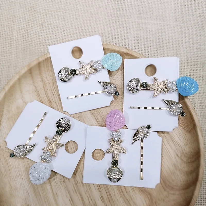 

HUANZHI 2019 Fairy Starfish Korea Chic Imitation Pearls Hair Clip Hair Grip Barrettes Hairpin Hair Accessories for Women Gir