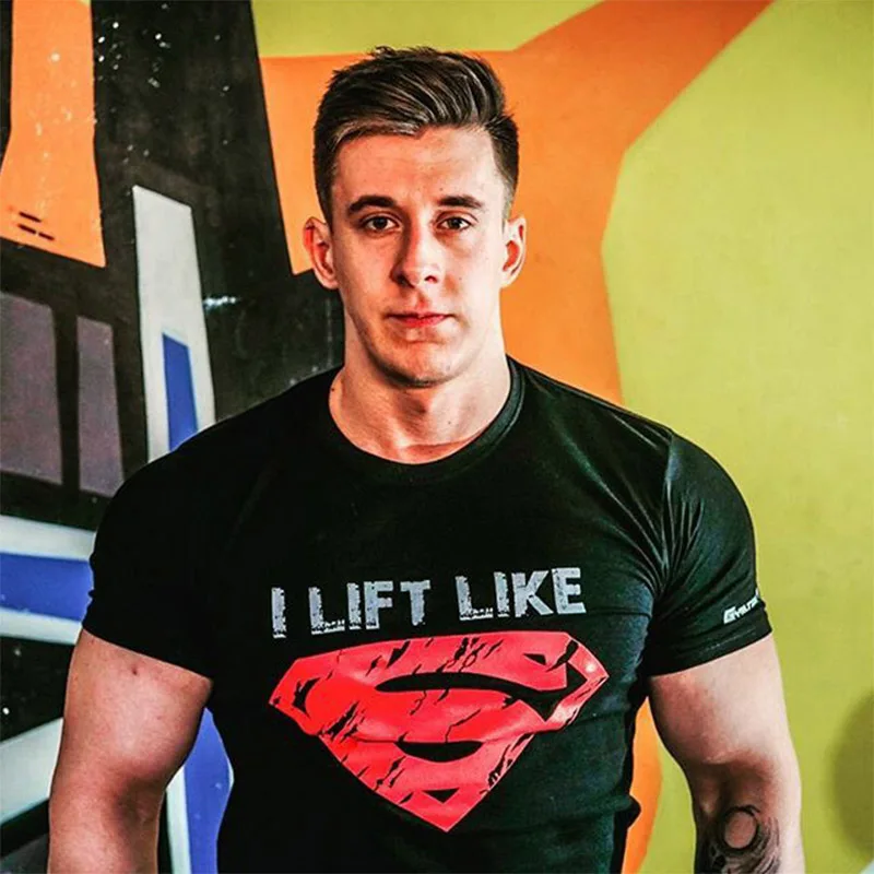 2018 New Brand clothing Gyms Tight t-shirt mens fitness t-shirt homme Gyms t shirt men fitness crossfit Summer men t-shirt
