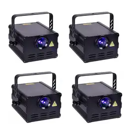 (4 единицы/упаковка) DJ Лазерный свет 1000 мВт 1 Вт RGB анимацией лазер для сцены свет авто звук DMX ILDA хорошее качество