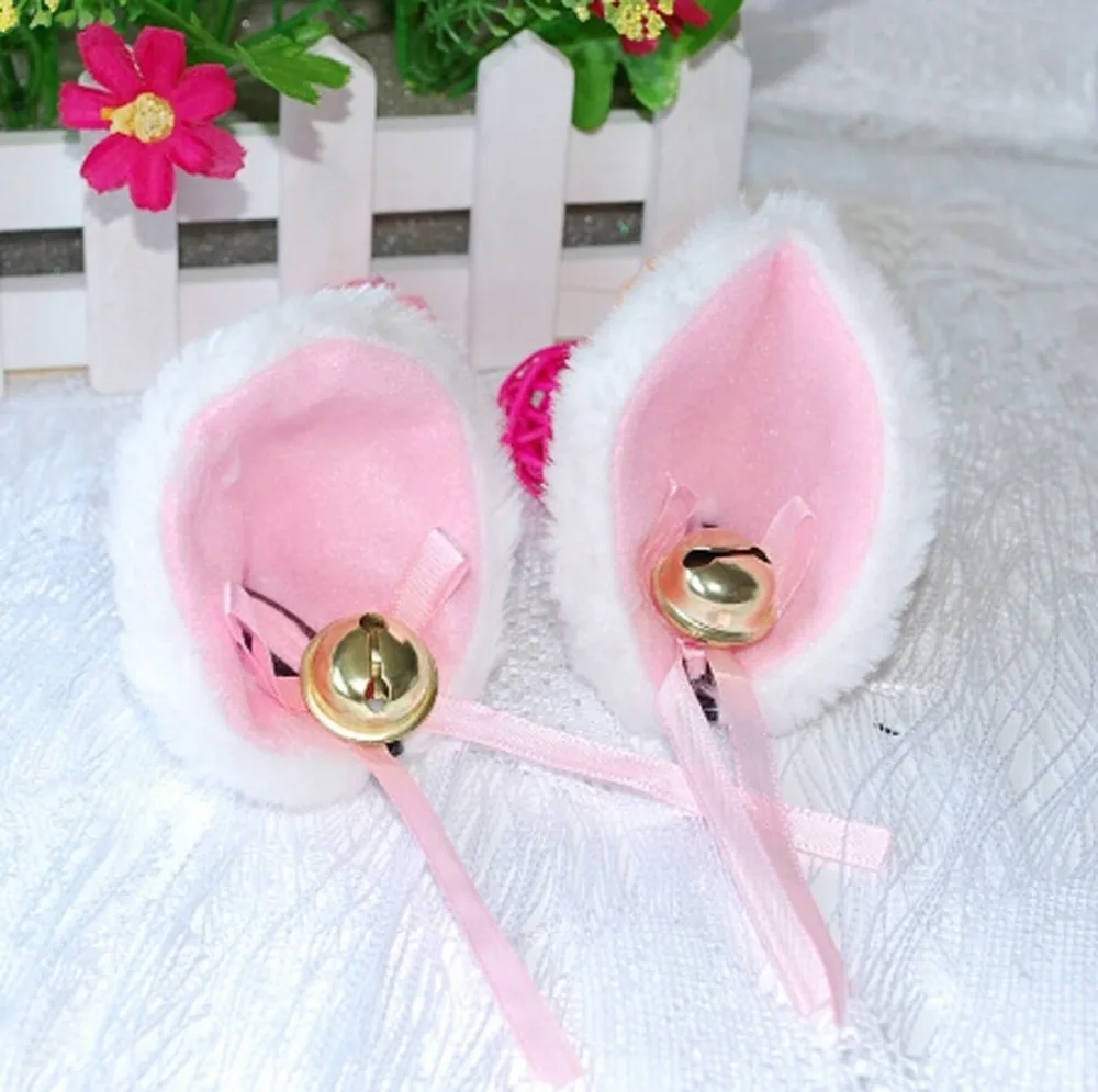 Японский косплей кошачьи ушки маленький колокольчик для маленьких девочек обруч-заколка в стиле горничной аксессуары для волос для женщин повязки на голову головной убор