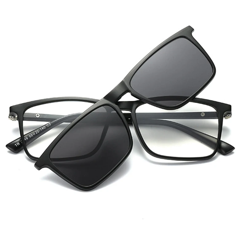 Belmon, оправа для очков, для мужчин и женщин, с поляризационным зажимом, солнцезащитные очки, магнитные очки, мужские, по рецепту, компьютерные, оптические, RS492 - Цвет оправы: RS492 C01