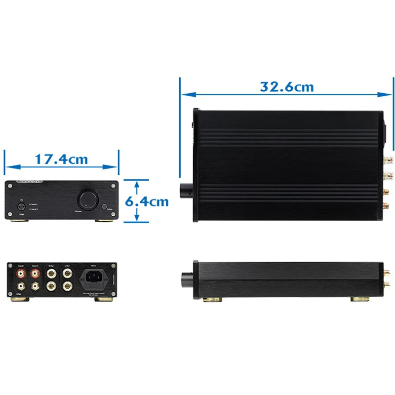 TOPPING TP60 высокомощный чистый усилитель 2*80 Вт Tripath TA2022 класс-T стерео усилитель 220 В/110 В поддерживает двойной вход