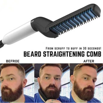 

Multifunctional Hair Comb Brush Beard Straightener Hair Straighten Straightening Comb Hair Curler Quick Hair Styler For Men