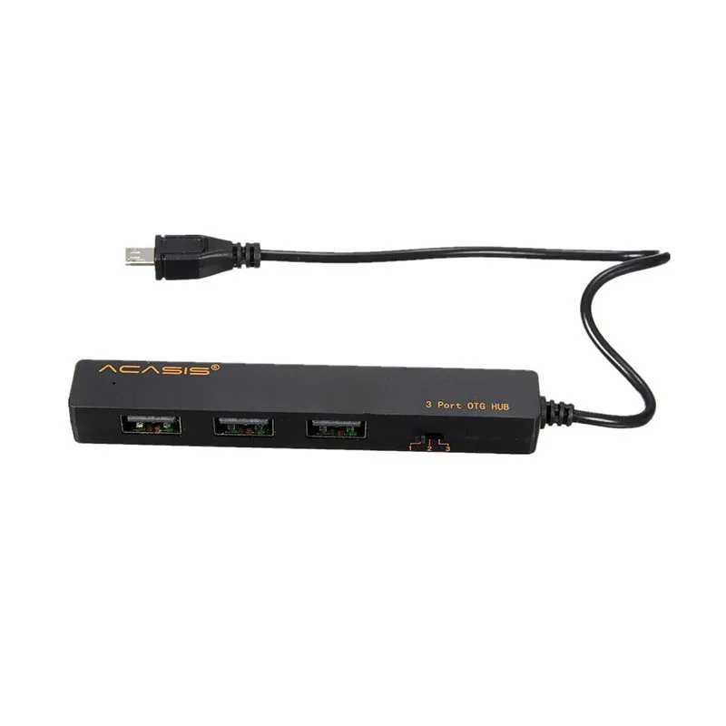 Acasis 3 порте USB 2,0 OTG концентратор для Android планшетного компьютера Win 7 8 XP