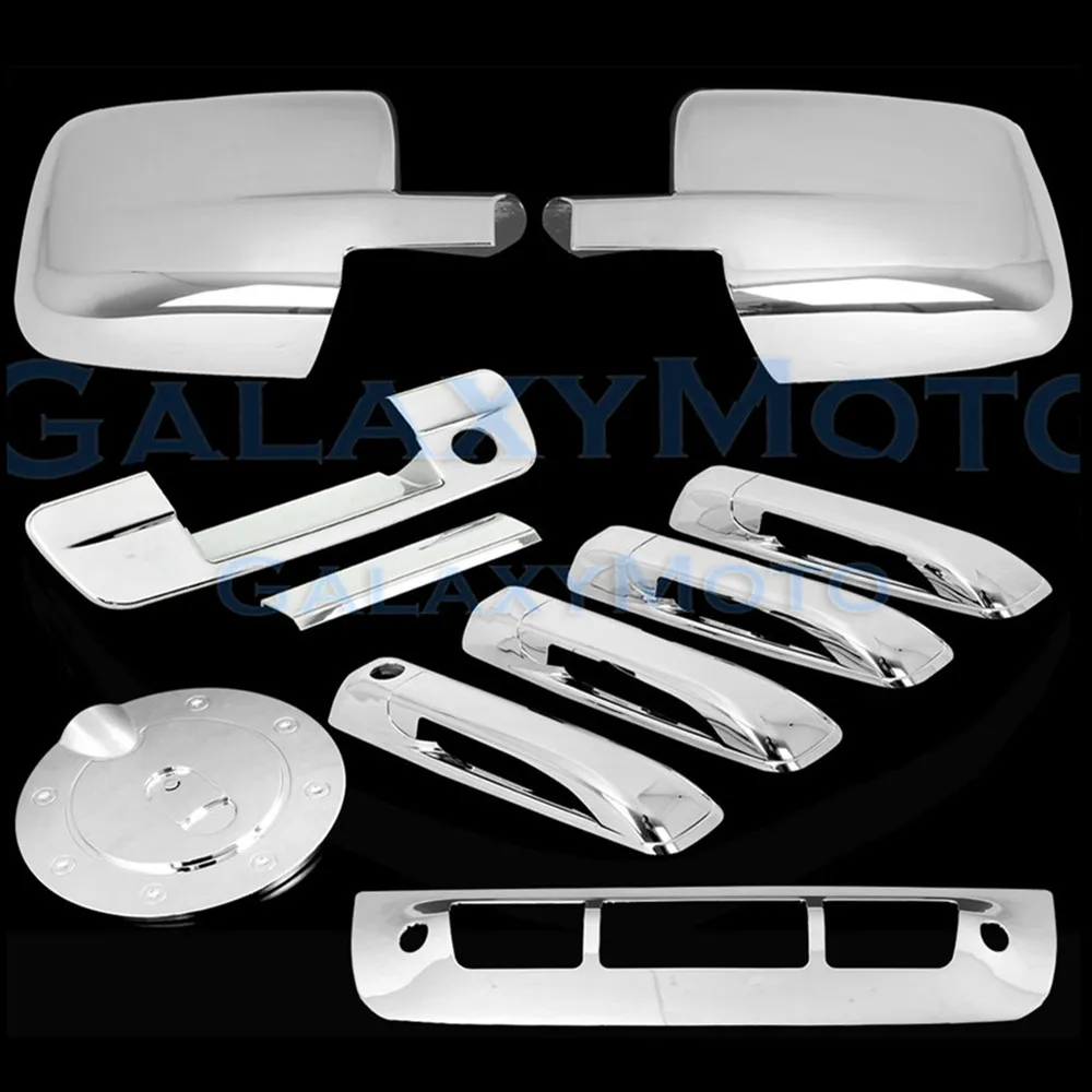 09-16 Dodge Ram Chrome 4 Door Handle+Tailgate with Keyhole+Camera Hole Cover 