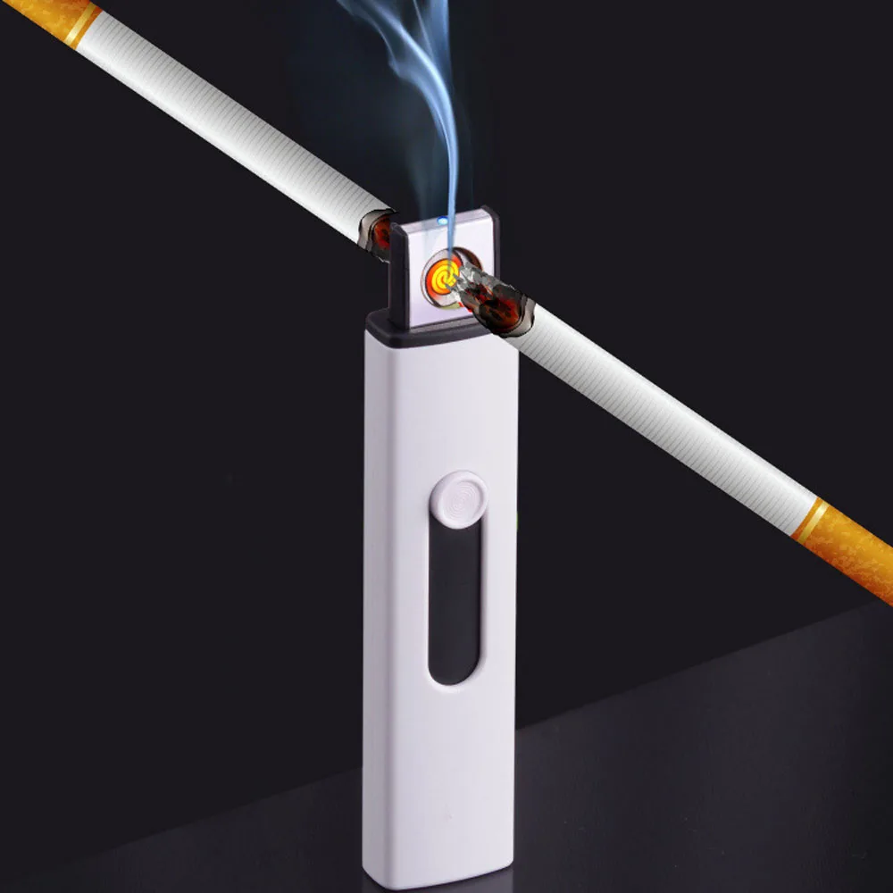

1pc USB Electronic Charging Lighter Windproof Smokeless Portable Double-sided Ignition Safe and No Open Flame Usb Lighter