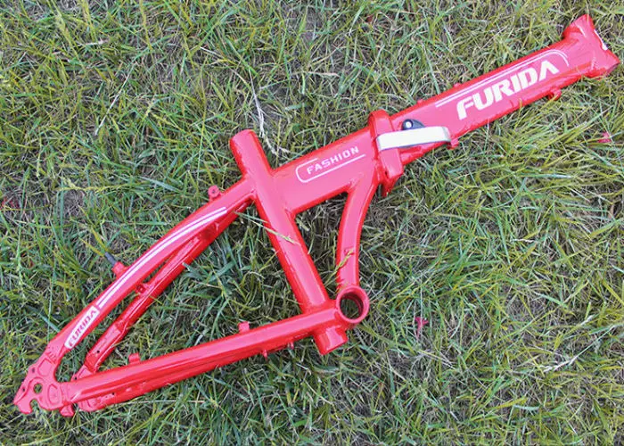 Топ mtb велосипед Carretera велосипедная Рама. Складной велосипед. 20er рама велосипеда BMX рама из алюминиевого сплава состоит из передней вилки - Цвет: red