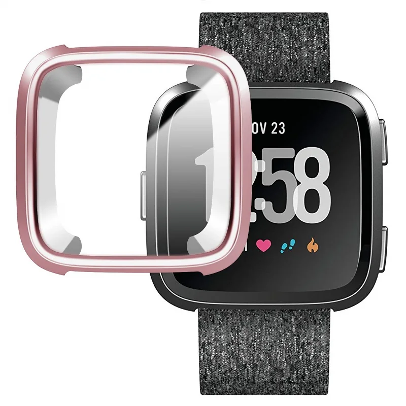 Мягкий силиконовый чехол для Fitbit Versa, ремешок, полный защитный чехол для Fitbit Versa Lite, аксессуары для Versagel, защитный чехол