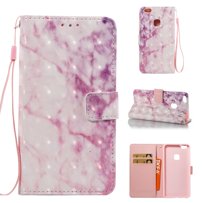 

Marble Leather Wallet Flip+Soft Phone Silicone Cover Coque for Huawei P8 Lite 2017 P9 P10 Lite Y5 Y6 2017 Honor 6A 6C NOVA2 Case