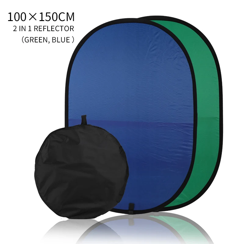 

100cm* 150cm 2 in 1 Portable Collapsible Oval Light Reflector,Flash Accessories for Photography Studio Multi Photo Disc Diffuers