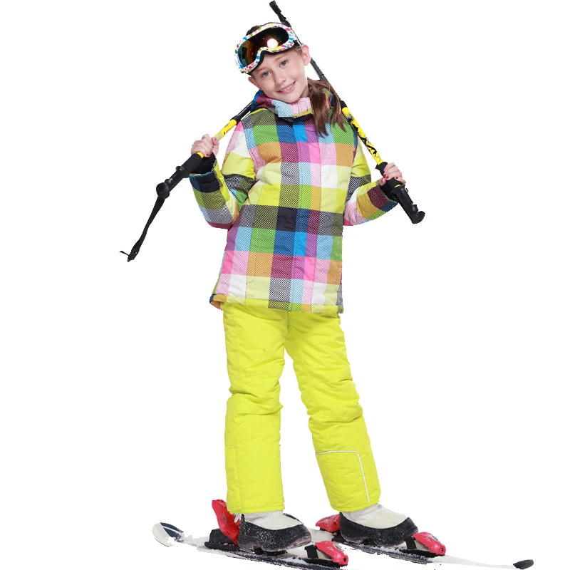 -30 degree Russian Winter Children Clothing Sets Boys Ski Suit Girls Ski Jacket+Bib Pants 2pcs Set Girls Ski Suit 9-15Years