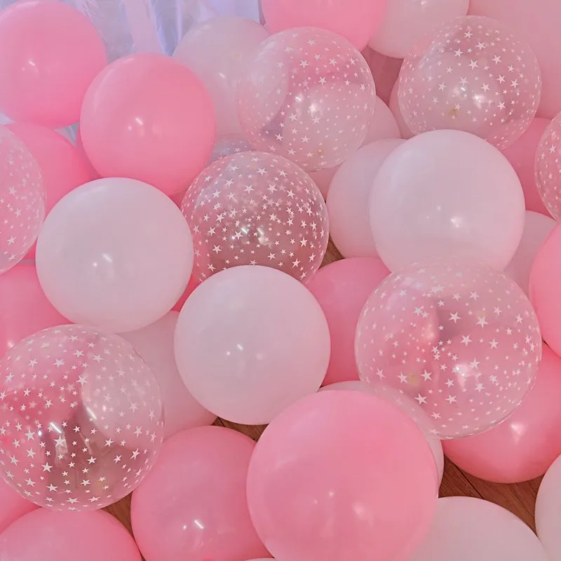 Розовые белые синие воздушные шары 2,8 г прозрачные звезды воздушный шар латекс гелиевый воздух шар День рождения принадлежности для украшения свадебной вечеринки прозрачный шар - Цвет: style 2