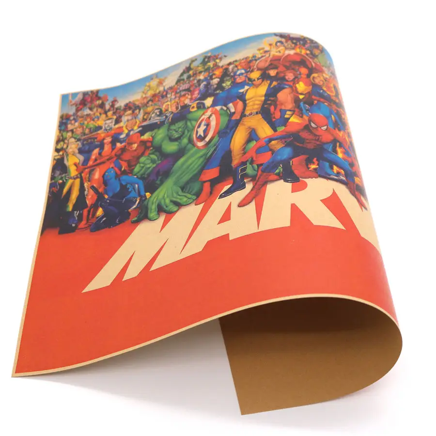 MARVEL Куадрос супер герой ретро крафт фильм постер антикварные художественные изделия для стен Стикеры гостиной краски кафе Core 42x30 см