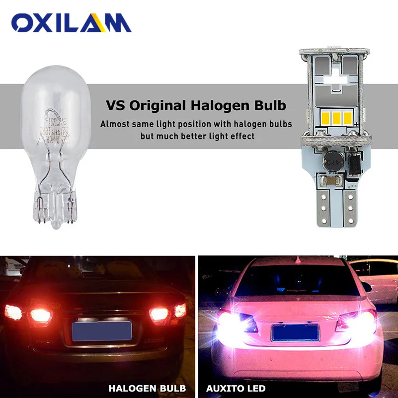 OXILAM Canbus T15 W16W 912 921 светодиодный супер яркий задний фонарь белого цвета для Volkswagen VW