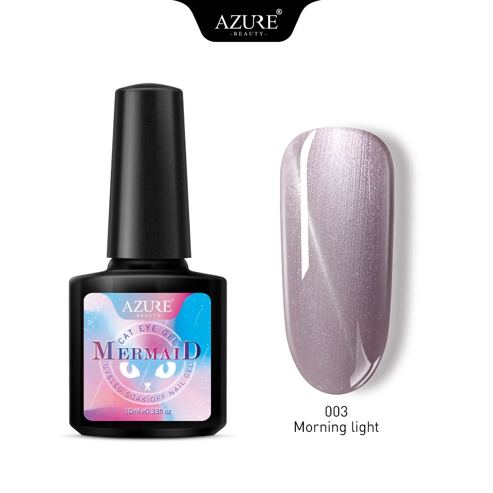 УФ гель для ногтей AZURE BEAUTY новейшая модель &quotРусалка&quot кошачий глаз магнитный