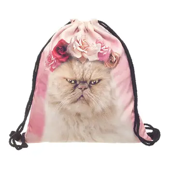 

Women's Kids bag Teenage Drawstring Bag Shoulder School Backpack Rucksack String Travel Gym