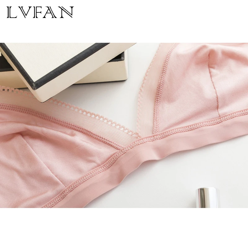 Натуральный шелк розовый кружевной бюстгальтер женский сексуальный тонкий без косточек французский стиль ультратонкий маленький грудь романтическое элегантное нижнее белье LVFAN TGB-028