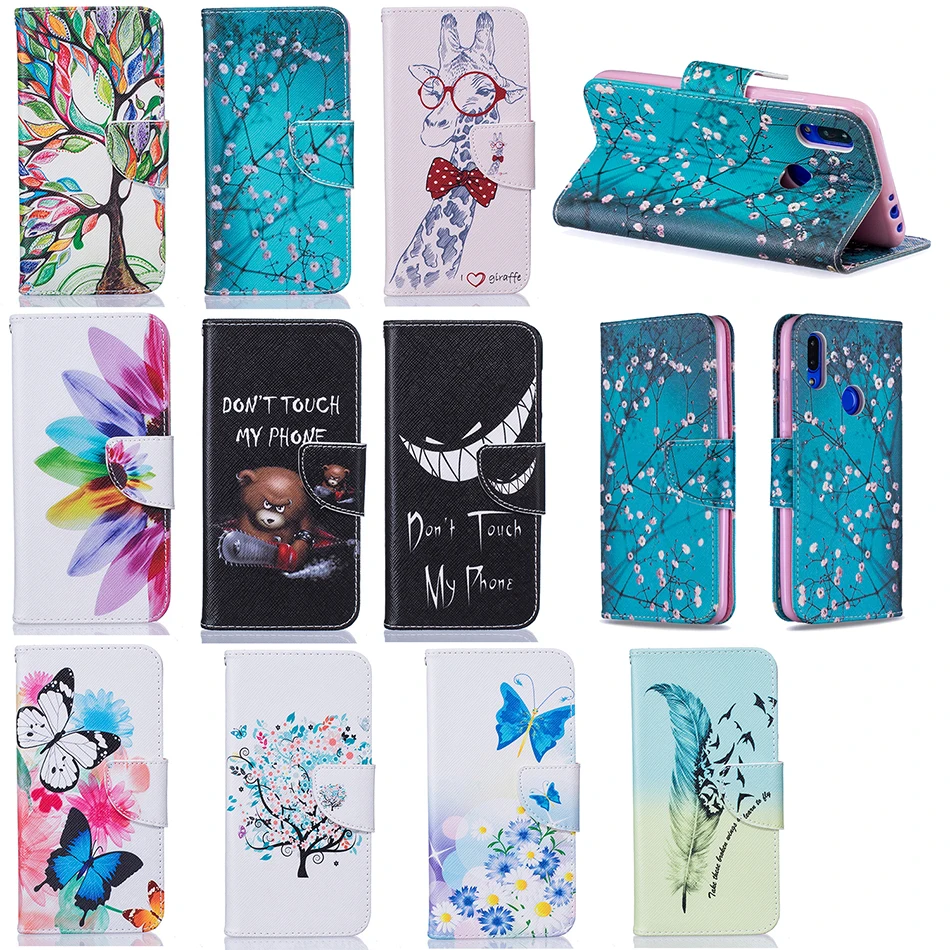 

Luxury Painted pattern Wallet PU Flip Case for Xiaomi Mi 5X Redmi 4X Cover for Redmi Note 4 Fundas For Redmi Note 7 Pro Cases