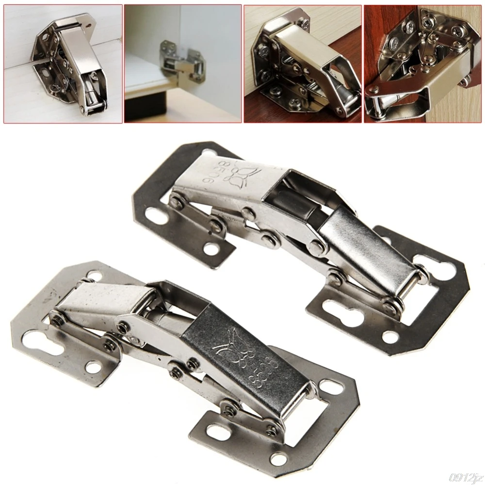 

2Pcs Easy Mount 90 Degree Concealed Kitchen Cabinet Cupboard Sprung Door Hinges C90A New Drop ship